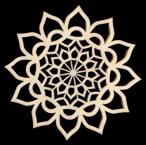 AMADEA Drevený obrázok na vymaľovanie mandala 9 cm