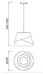 Mantra ALBORÁN | biela dizajnová visiaca lampa Priemer: 33 cm