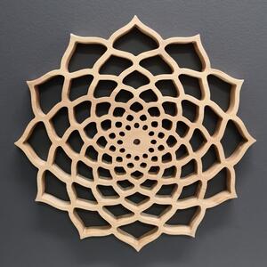 AMADEA Drevená mandala na zavesenie, masívne drevo, priemer 30 cm, hr. 20 mm