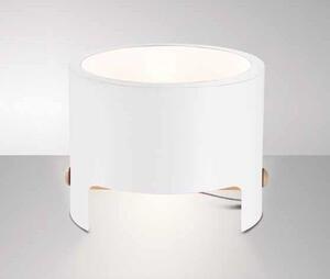 Mantra CUBE | dizajnová biela stolná lampa s drevom Rozmer: 19 cm