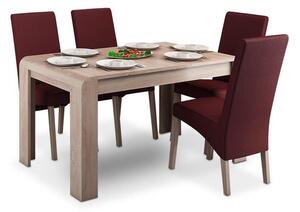 Jedálenský stôl Link rozkladací 144-184x76x80 cm (dub sonoma)