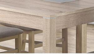 Jedálenský stôl Mirel rozkladací 118-158x76x75 cm (dub sonoma)