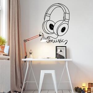 INSPIO-výroba darčekov a dekorácií - Nálepka na stenu pre teenagera - Music