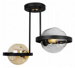 Dizajnová lampa - Kombinácia skla a kovu