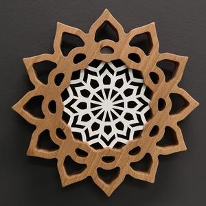 AMADEA Mandala s vkladom na zavesenie, masívne drevo, priemer 20 cm
