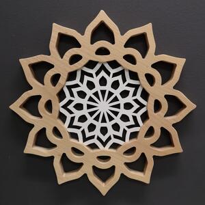 AMADEA Mandala s vkladom na zavesenie, masívne drevo, priemer 30 cm