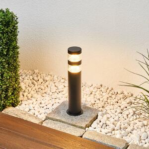 Lindby LED podstavné svietidlo Lanea, 40 cm, čierne, nerezová oceľ, IP44