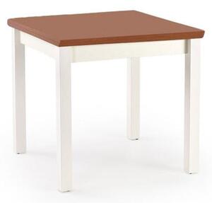 Jedálenský stôl Galian rozkladací 80-160x76x80 cm (jelša,biela)