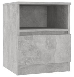 Nočný stolík betónový sivý 40x40x50 cm drevotrieska