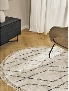 Okrúhly bavlnený koberec s diamantovým vzorom Bina