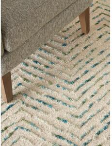 Ručne tkaný vlnený koberec s reliéfom Colorado