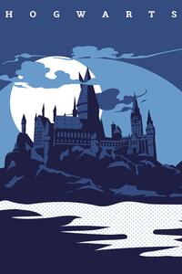 Umelecká tlač Harry Potter - Hogwarts, (26.7 x 40 cm)