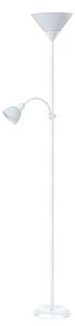 Biela stojacia lampa Action s bielymi tienidlami pre žiarovky E27+E14 – LED lampičky a baterky > Stojacie LED lampy
