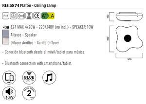 Mantra EOS MUSIC | dizajnová lampa s reproduktorom