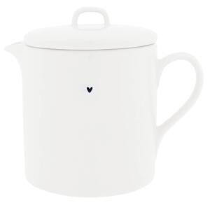 Keramická čajová kanvica White / Black Heart 1 l