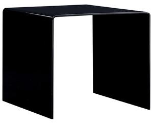 Konferenčný stolík, čierny 50x50x45 cm, tvrdené sklo