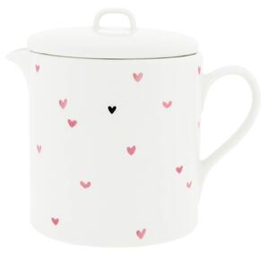 Keramická čajová kanvica White / Rose Little Hearts 1 l