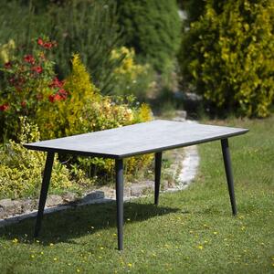 Záhradný stôl s keramickou doskou Hugo Brown 180 x 90 x 72 cm PATIO