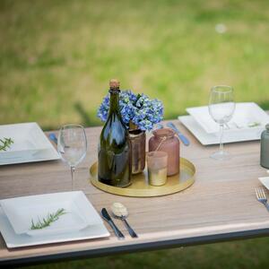 Záhradný stôl s keramickou doskou Hugo Brown 180 x 90 x 72 cm PATIO