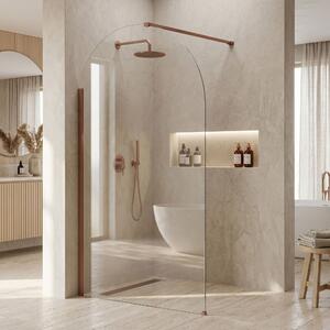 Rea Heaven, sprchová zástena Walk-in, 120 cm, medená matná, REA-K6689