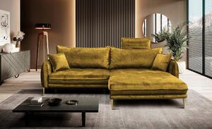 ROHOVÁ SEDAČKA, textil, horčicovožltá MID.YOU - Sedačky, Online Only