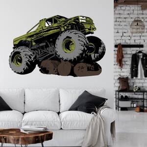 INSPIO-textilná prelepiteľná nálepka - INSPIO-výroba darčekov a dekorácií - Nálepka na stenu - Monster Auto!