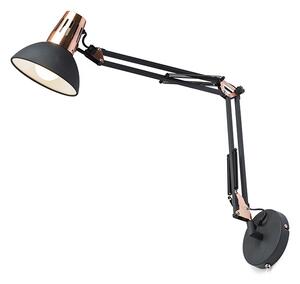 Rendl ANTE | nástenná lampa s nastaviteľným ramenom Farba: Čierna/Meď