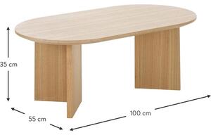 Oválny konferenčný stolík z dreva Toni