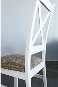 Jedálenská stolička Kasper biela, sivá
