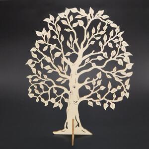 AMADEA Drevený 3D strom, prírodný, výška 23 cm