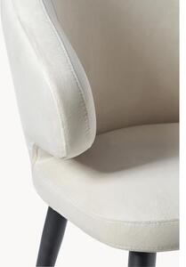 Zamatová stolička s opierkami v modernom dizajne Celia