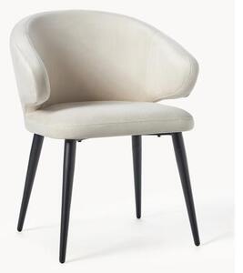 Zamatová stolička s opierkami v modernom dizajne Celia