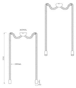 ROPE | stropné závesné svietidlo s lanovým káblom