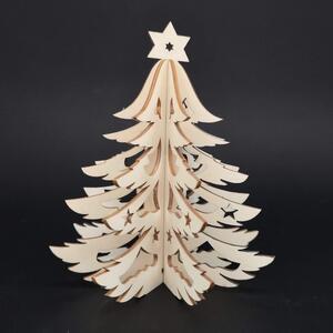 AMADEA Drevený 3D stromček, výška 15 cm