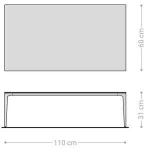 DELIFE Konferenčný stolík Levente 110x60 cm keramika Laminam® Emperador Extra Lucidato tmavohnedá podstava nerezová oceľ strieborná
