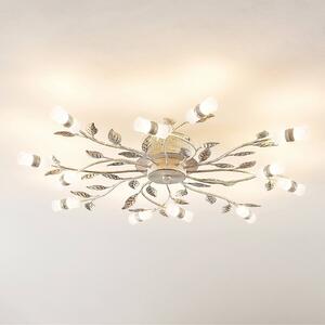 Stropné svietidlo Lindby LED Bolonia, bronzová/biela, Ø 80 cm