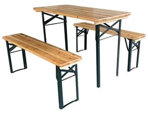 Pivný set 1x stôl 117x56x76,5 cm, 2x lavica 17x25x46,5 cm