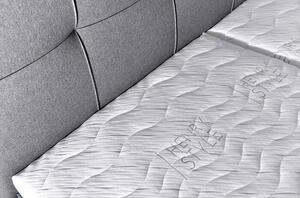Čalúnená posteľ Mary 180x200, sivá, vrátane matraca