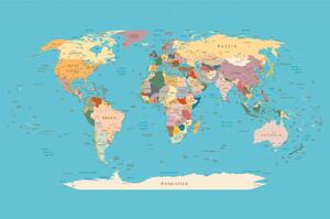 Tapeta mapa sveta s názvami