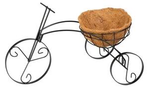 Kovový stojan na kvetináč bicykel 30x48cm