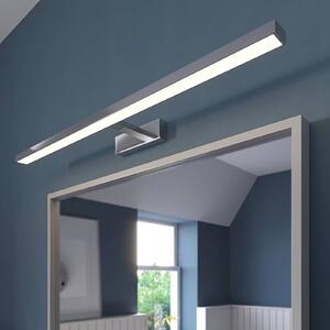 Lindby LED zrkadlové svetlo Jukka, 90 cm, chróm, kov, IP44