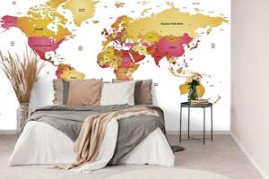 Samolepiaca tapeta mapa sveta vo farbách