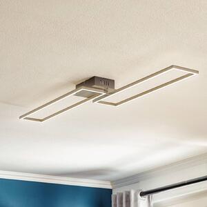 Stropné svietidlo LED Frame, diaľkové ovládanie, čierne, Čierna, Obývacia izba / jedáleň, kov, Moderný, Stropné svetlo