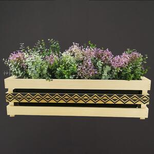 AMADEA Drevený obal s hrantíkom a motívom kosoštvorcov, 62x21,5x17cm Český výrobok