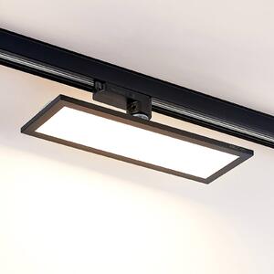 Arcchio Hairis 3-fázový LED panel, 30 cm, čierny, 3000 K, Čierna, Pracovňa / Kancelária, Plast, Moderný, Koľajnicový systém