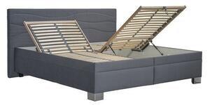 Čalúnená posteľ Windsor 200x200, sivá, vrátane matraca