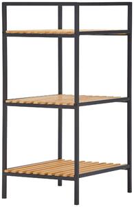 REGÁL, hnedá, prírodná farba, čierna, železo, 39/70/32,5 cm Xora - Online Only drobný nábytok, Online Only