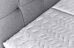 Čalúnená posteľ Mary 160x200, sivá, vrátane matraca