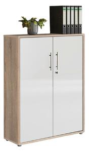 SKRINKA NA DOKUMENTY, dub sonoma, biela s vysokým leskom, 84,4/113,6/33 cm MID.YOU - Online Only kancelárie, Online Only