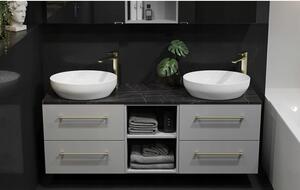 Cersanit Larga, závesná umývadlová skrinka 100cm, šedá matná, S932-078